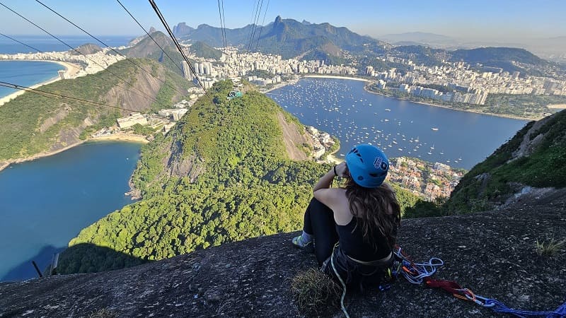 Woman at the Top of the sugarloaf