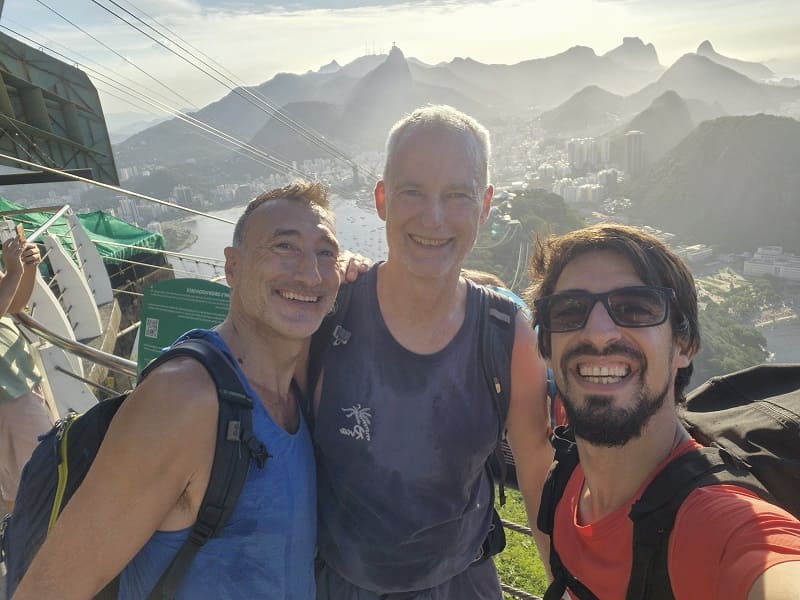 three men at the top of sugarloaf